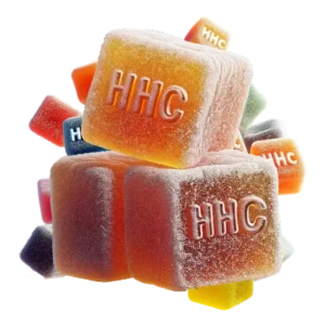 Colourful HHC-branded gummy candies