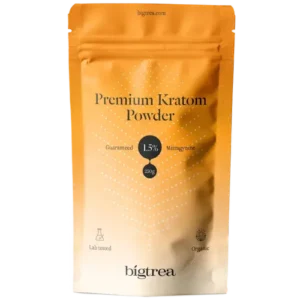 Premium Kratom powder packet, 250g, 1.5% mitragynine