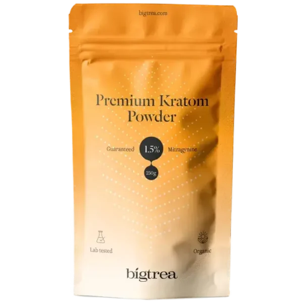 Premium Kratom powder packet, 250g, 1.5% mitragynine