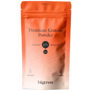 Packaging of Bigtrea Premium Kratom Powder 250g